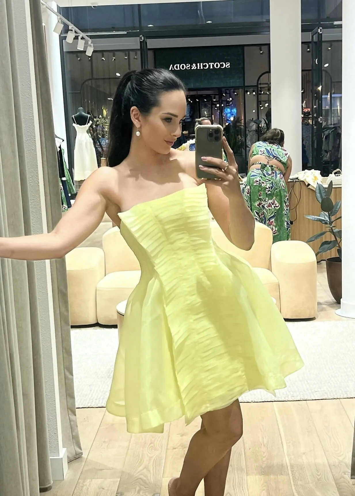 Aje Astrid Strapless Mini Dress