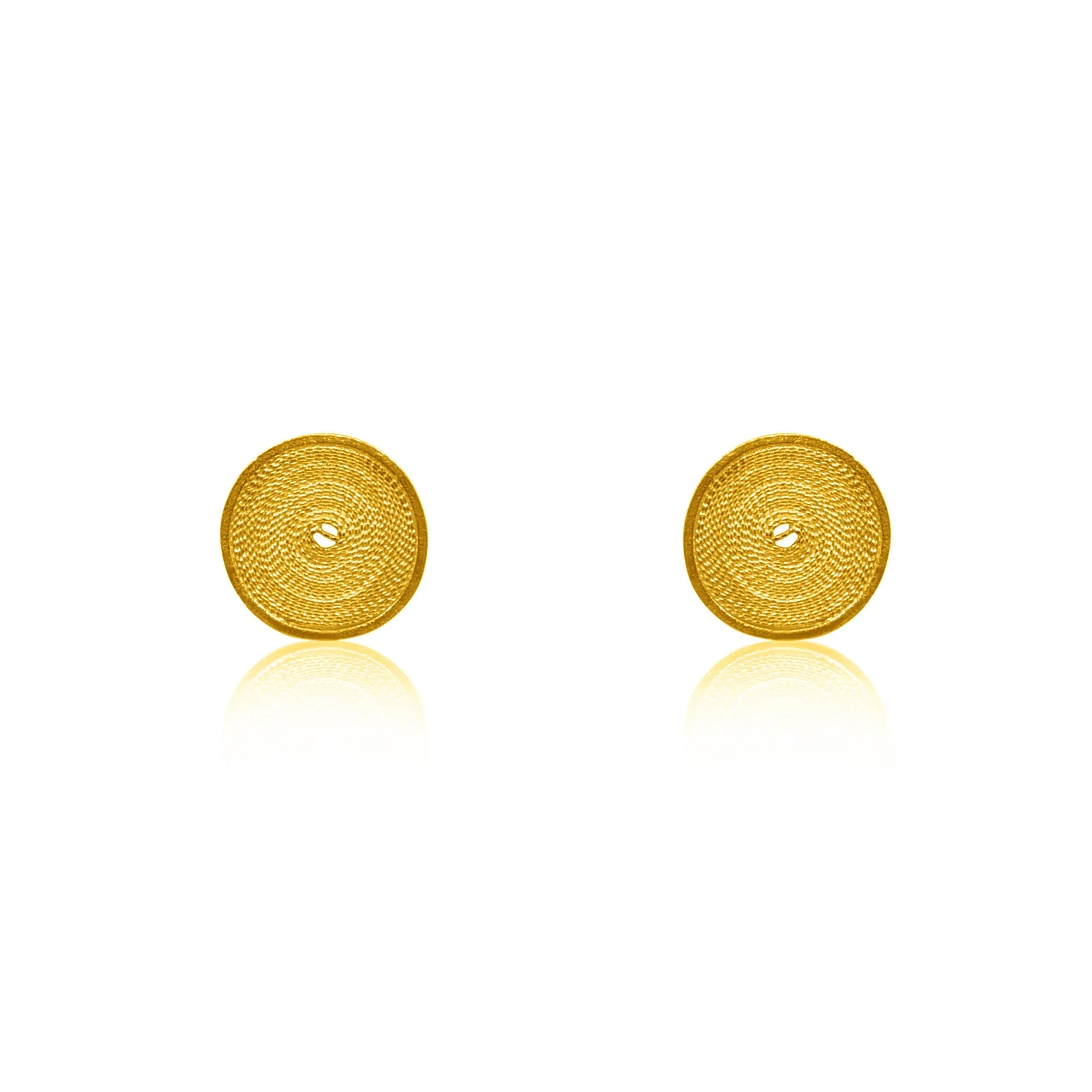 AMA GOLD EXTRA SMALL STUD EARRINGS FILIGREE