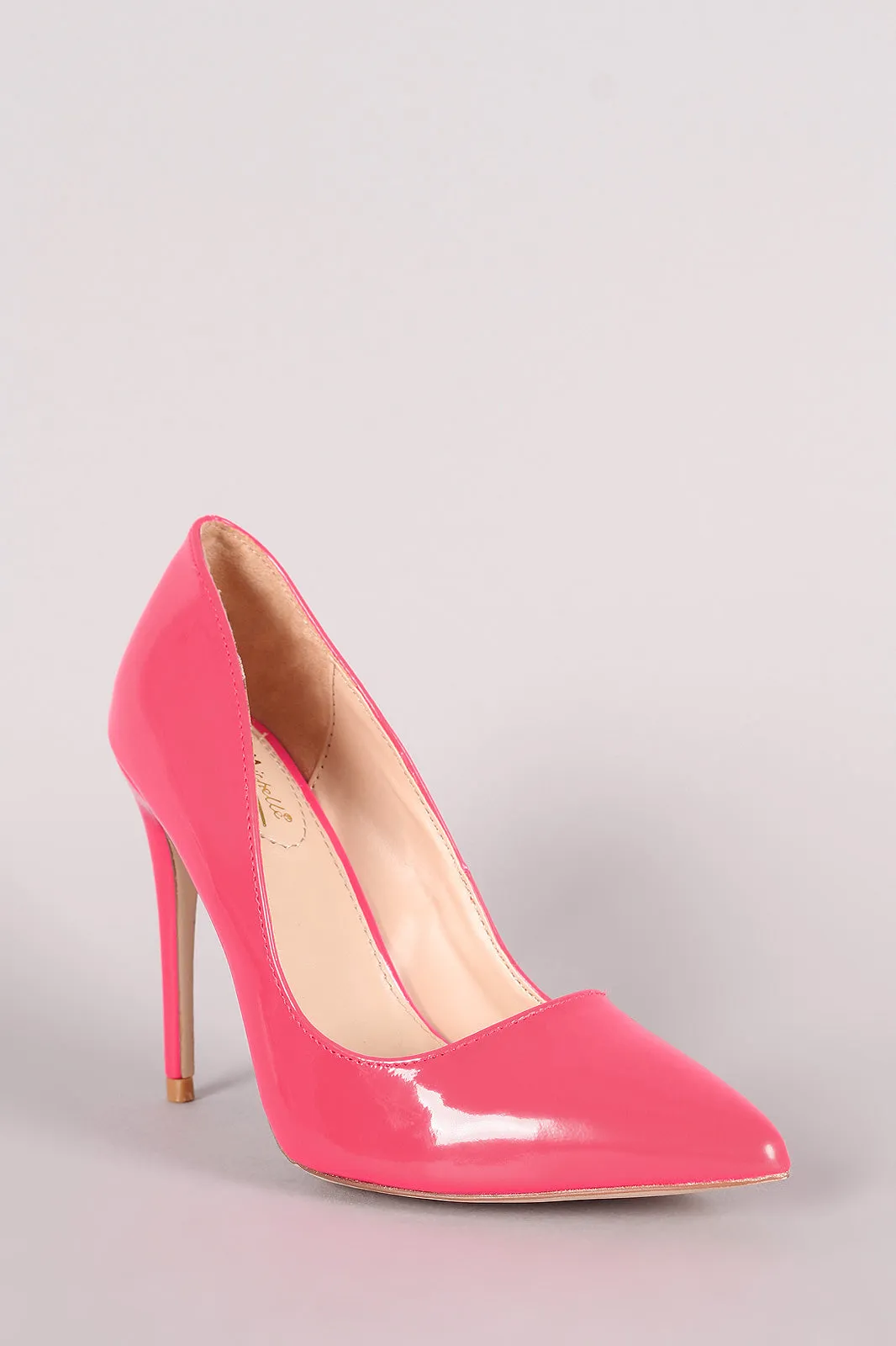 Anne Michelle Patent Pointy Toe Stiletto Pump