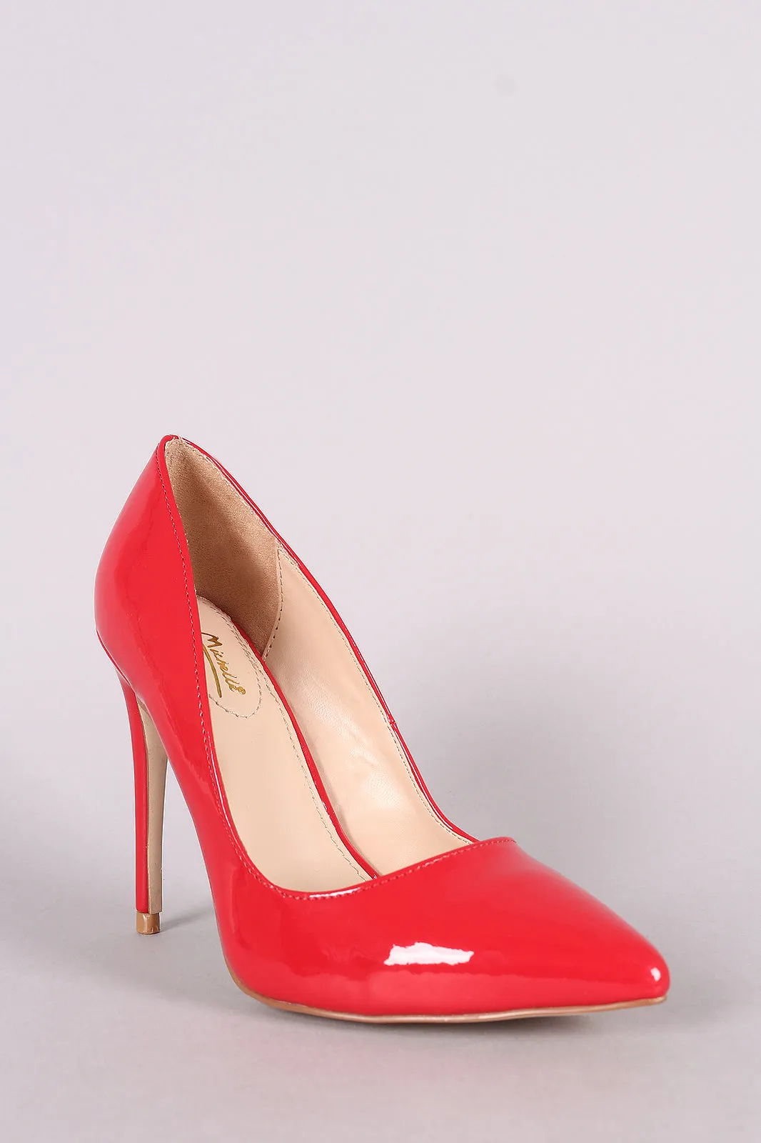 Anne Michelle Patent Pointy Toe Stiletto Pump