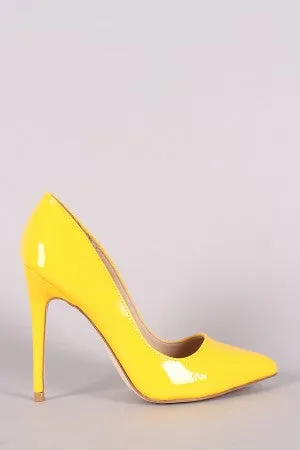 Anne Michelle Patent Pointy Toe Stiletto Pump