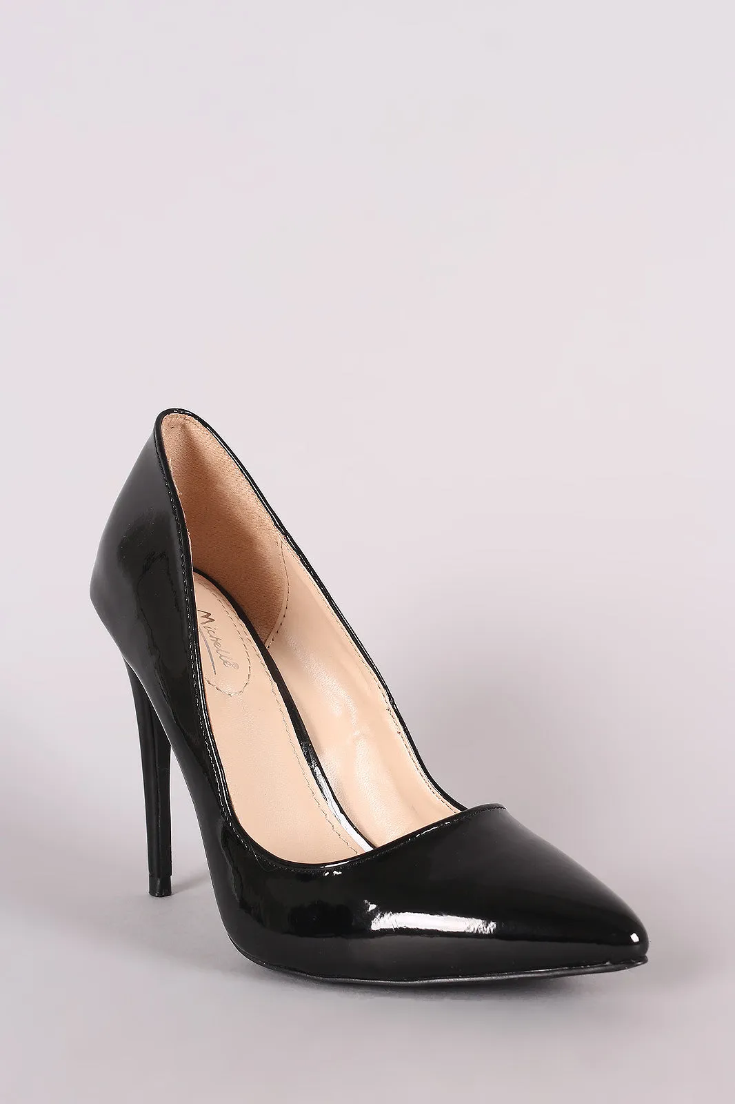 Anne Michelle Patent Pointy Toe Stiletto Pump