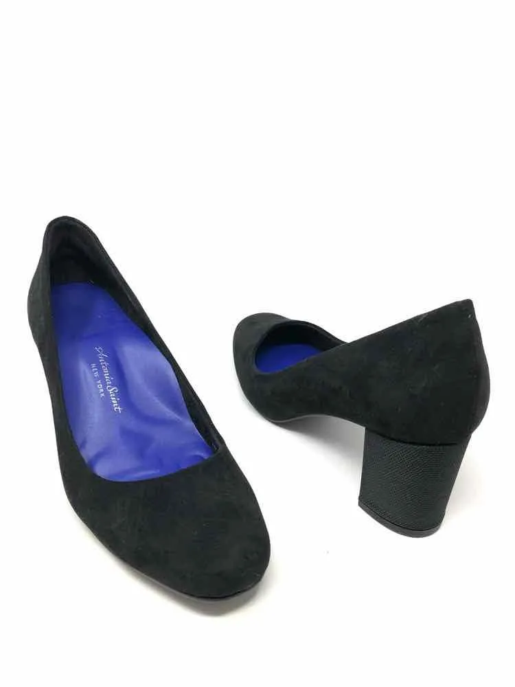 Antonia Saint NY Shoe Size 9 Black Round Toe Suede Heels