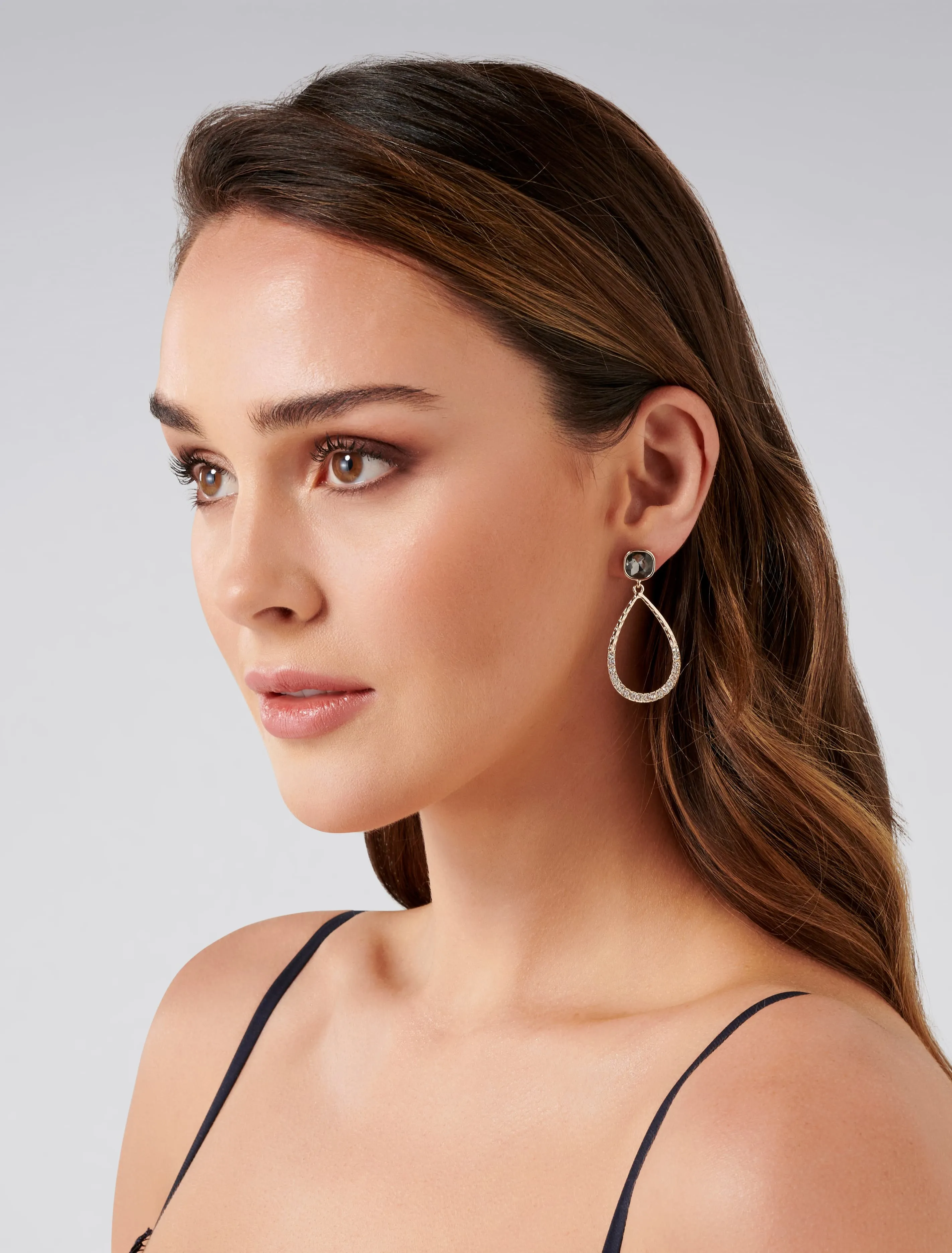 Banks Diamante Tear Drop Earrings