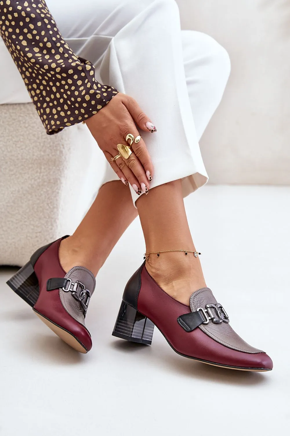 Block heel pumps Step in style