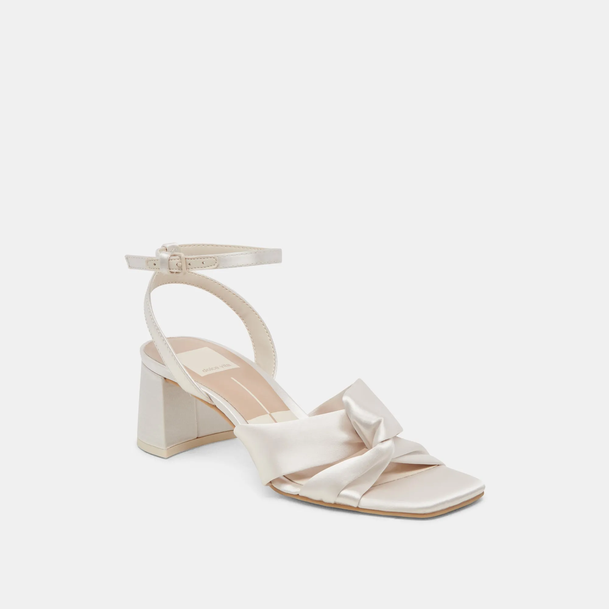 BRENNA HEELS IVORY SATIN