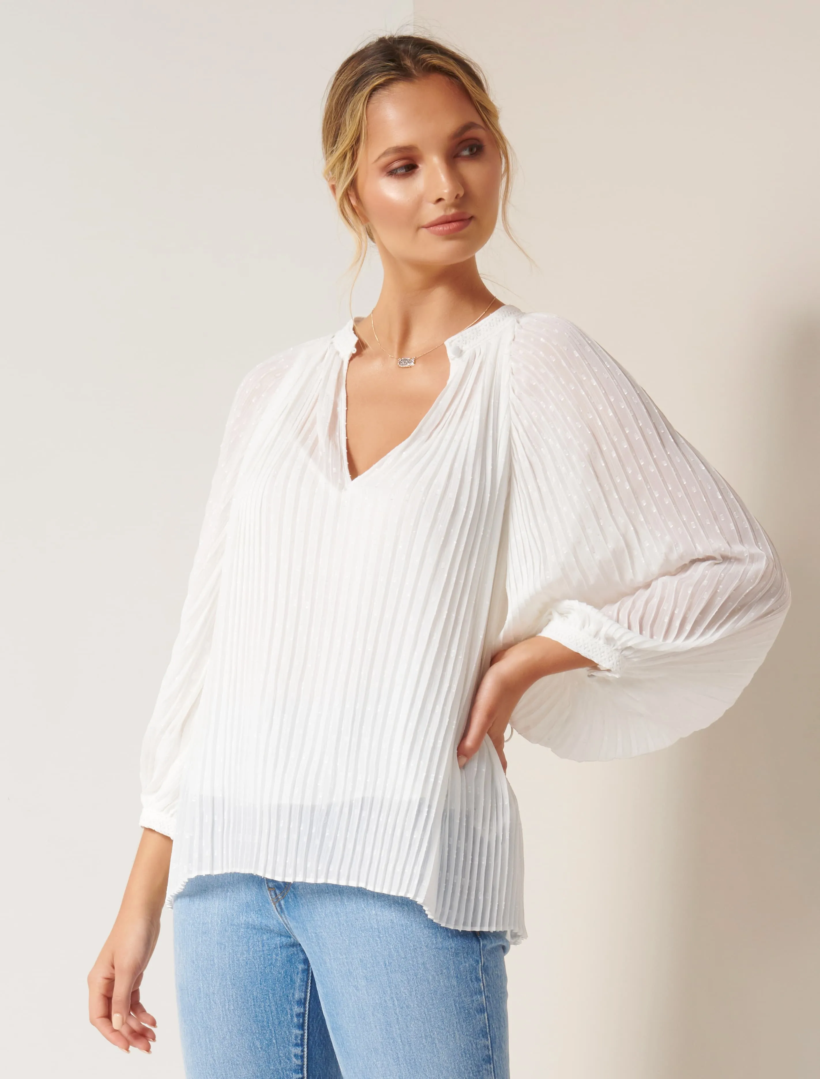 Brittany Pleated Blouse