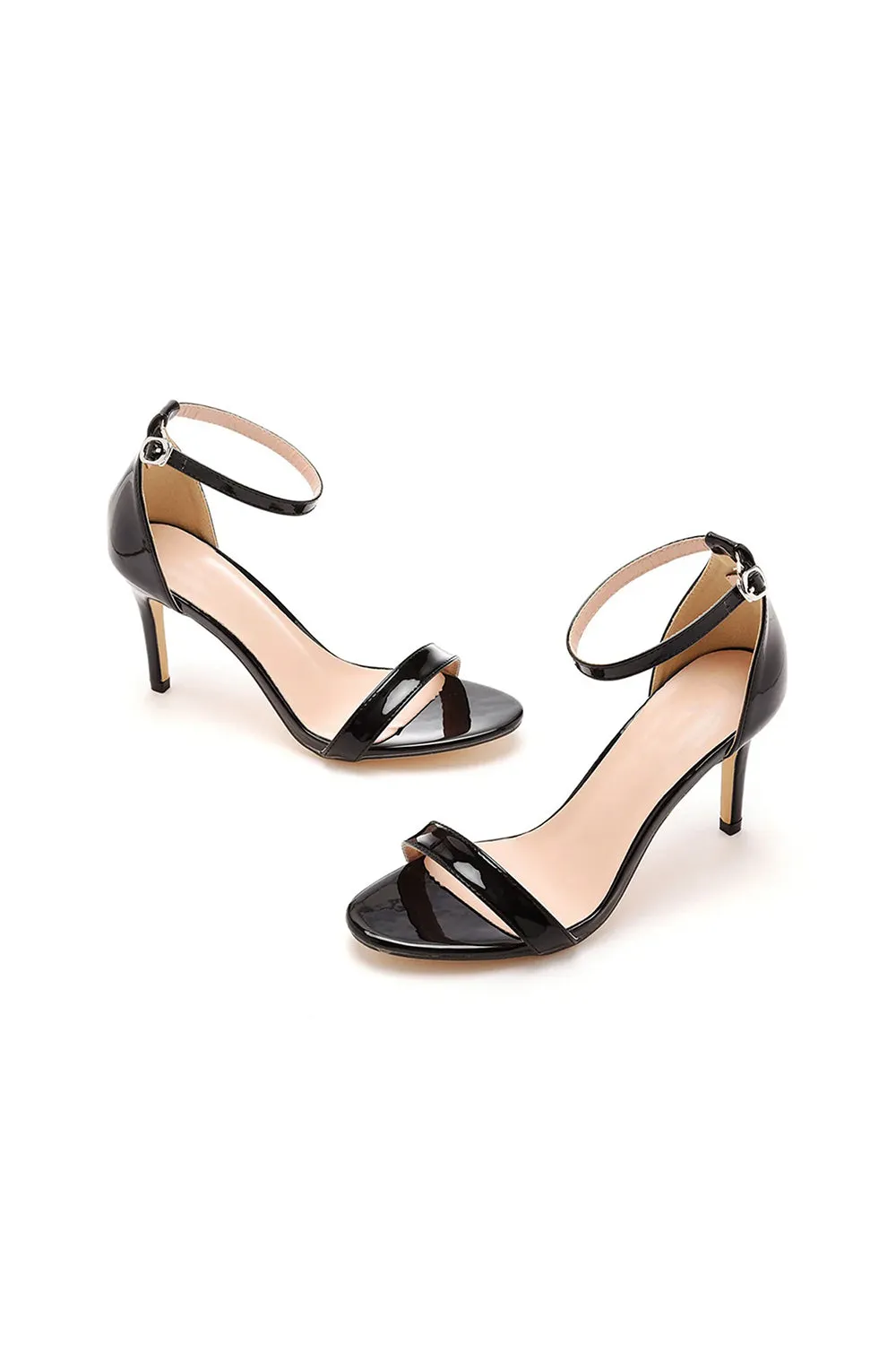 Casual Open Toe Stiletto Ankle-strap High Heels