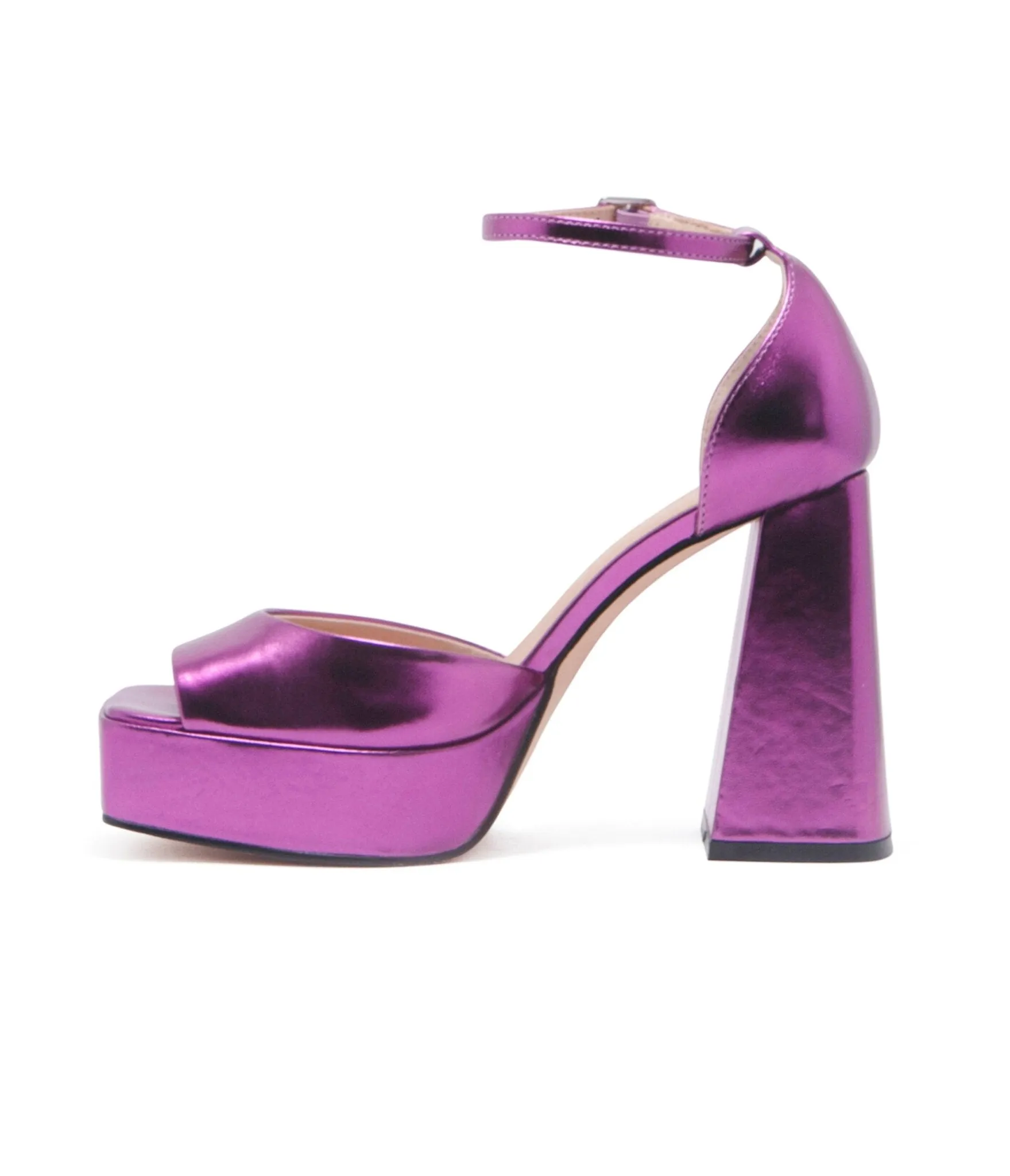 Chelsea Crew 1990s Metallic Pink Platform Chaser Heels