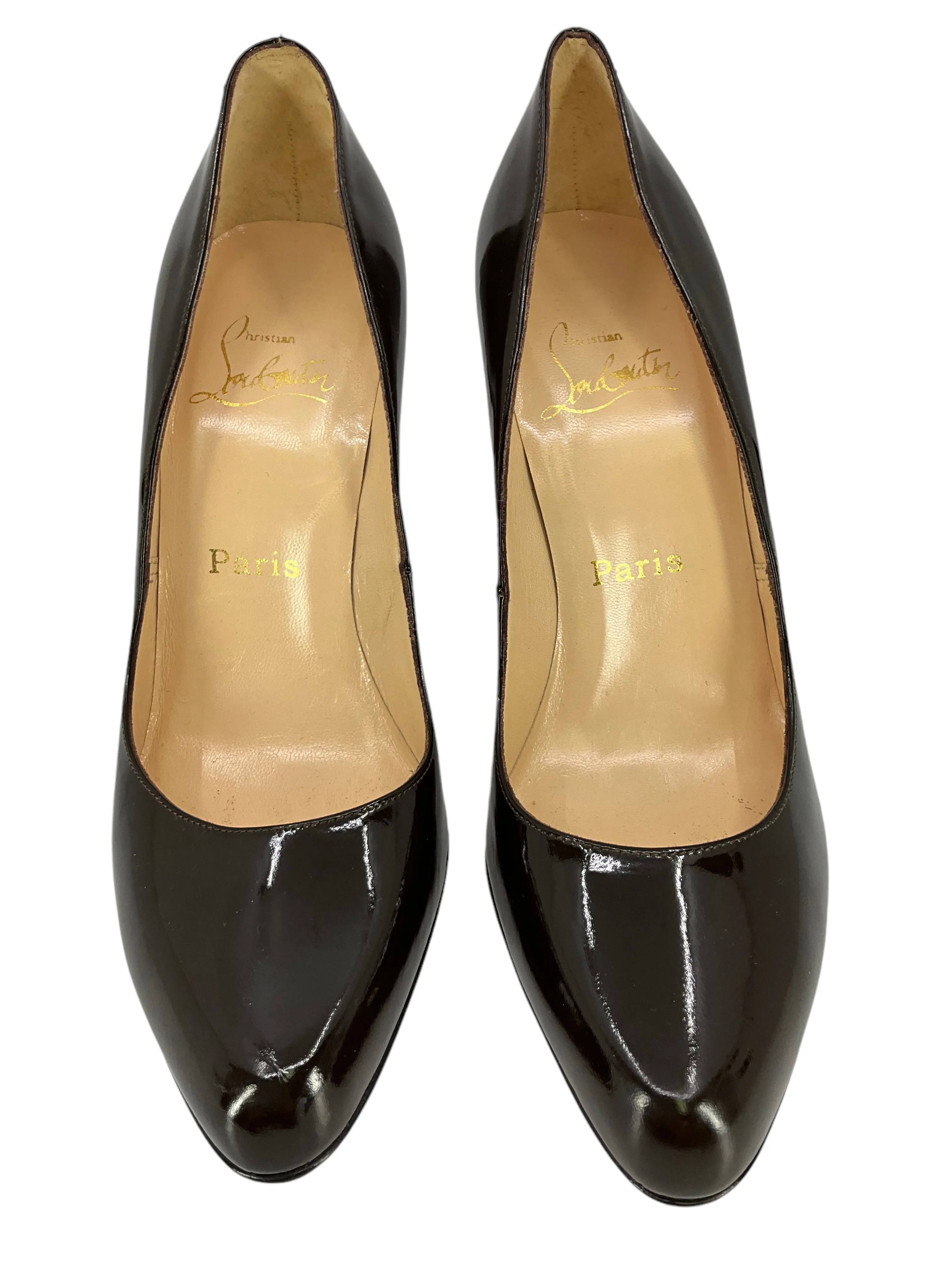 Christian Louboutin Patent Leather Pumps Size 8 NEW