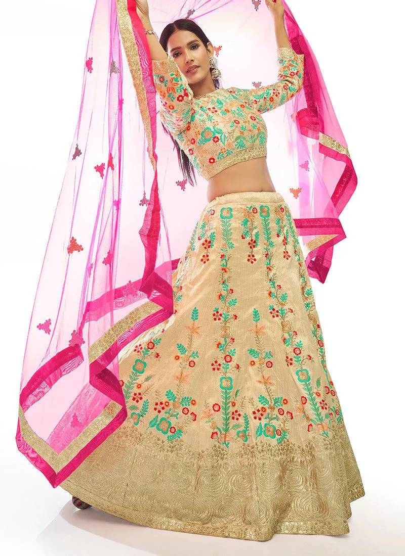 Cream Color Designer Chaniya Choli