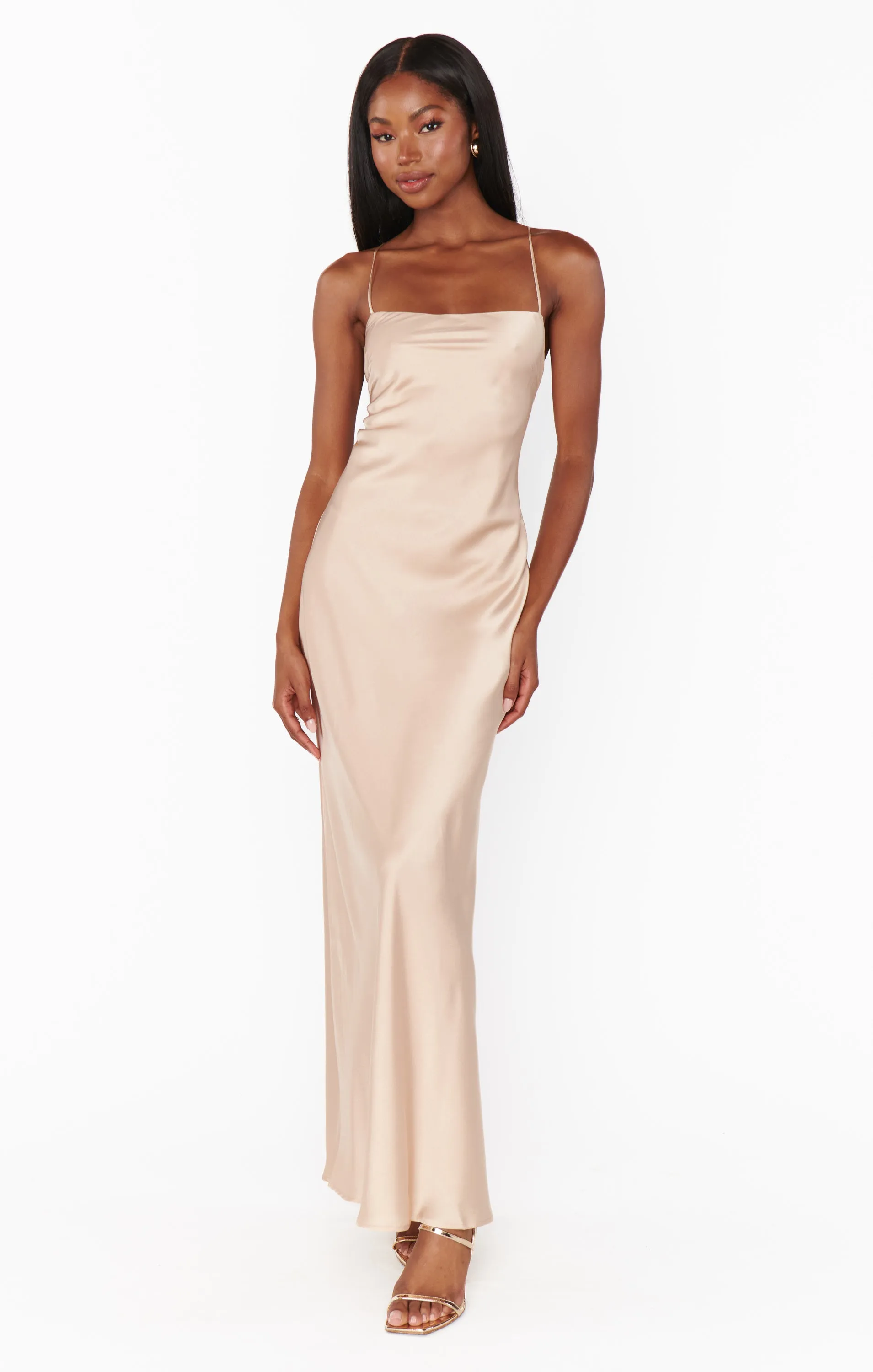 Dani Slip Dress ~ Champagne Luxe Satin