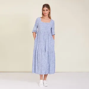 Delta Dress (Blue Floral)