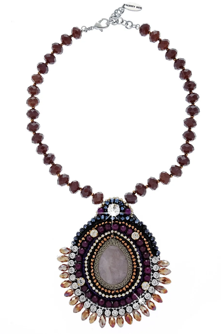 ELEANOR Dark Shine Crystal Necklace