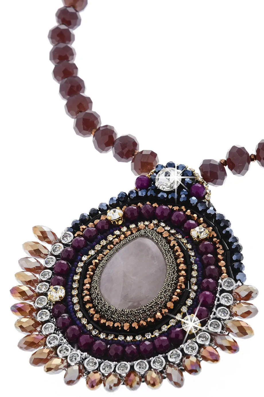 ELEANOR Dark Shine Crystal Necklace