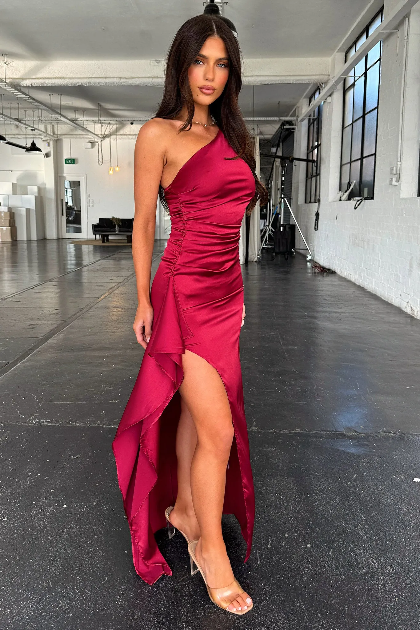 Elianna Maxi Dress - Burgundy