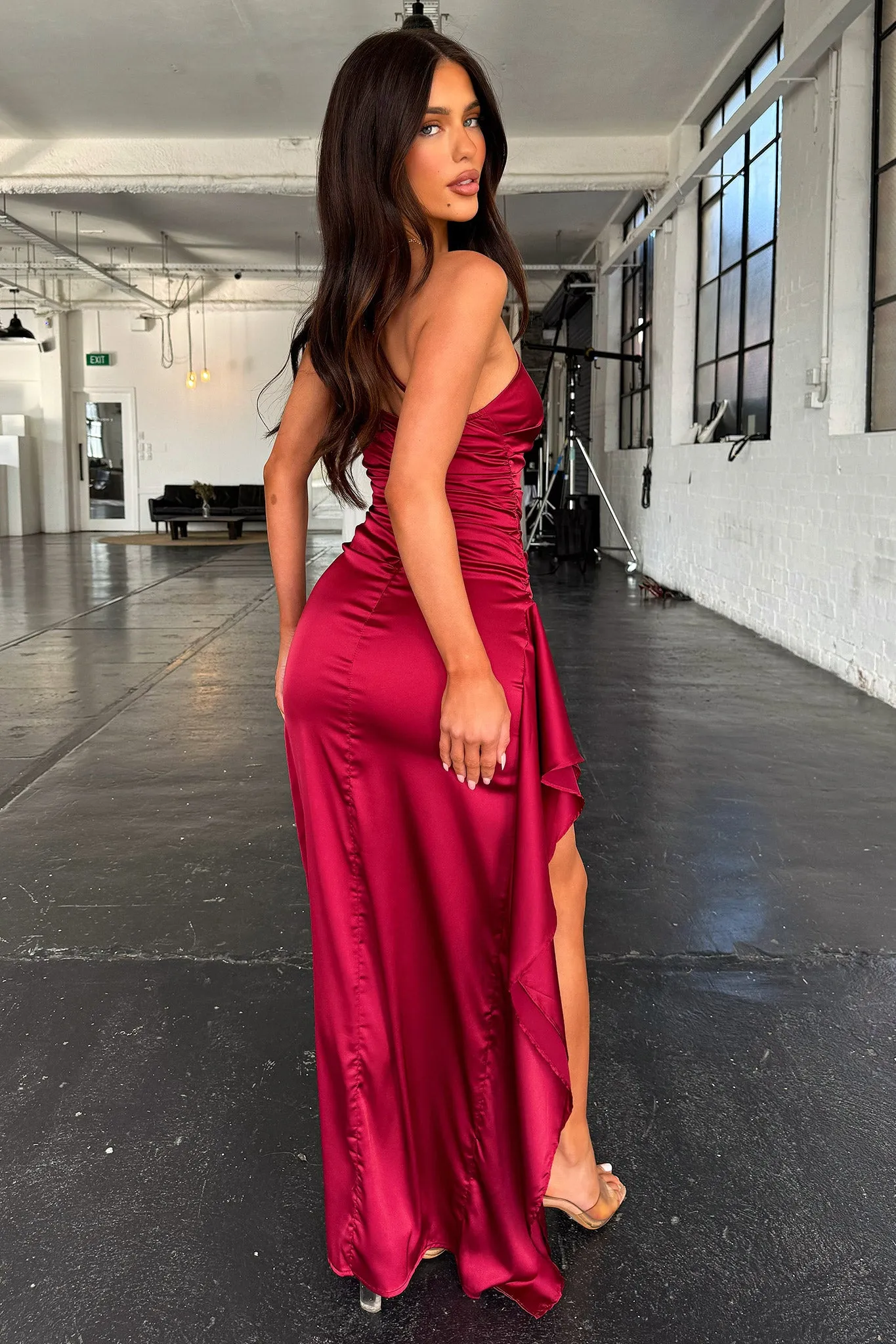 Elianna Maxi Dress - Burgundy