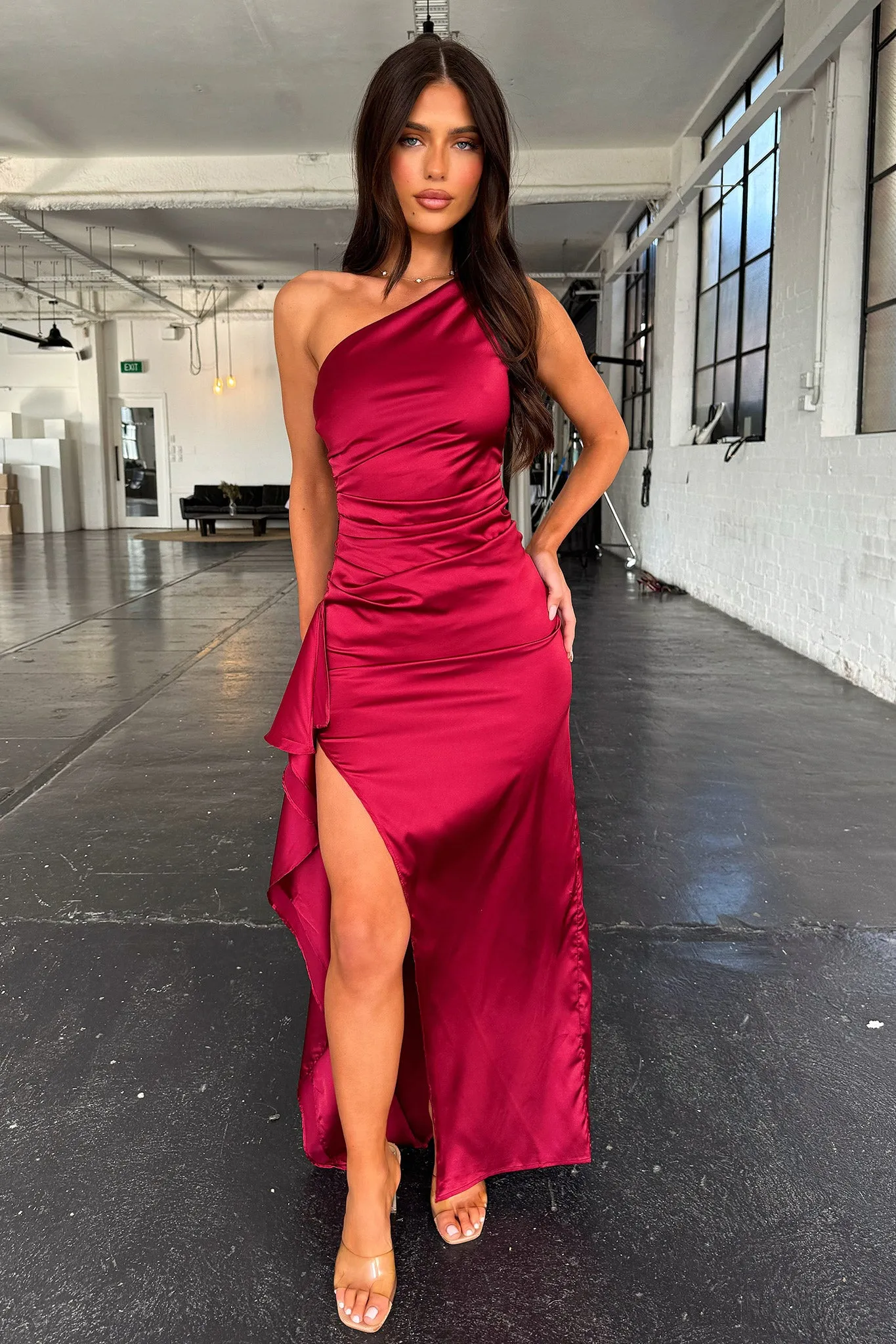 Elianna Maxi Dress - Burgundy