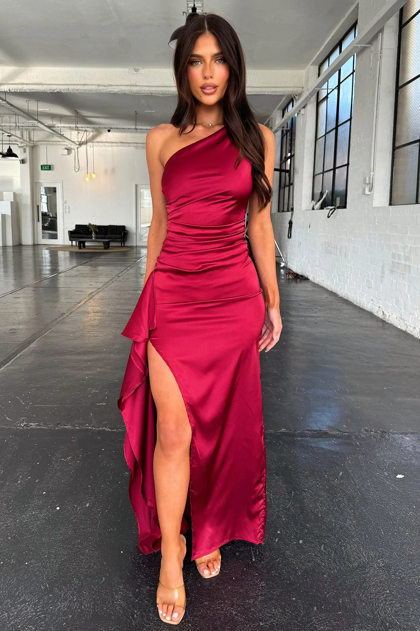 Elianna Maxi Dress - Burgundy