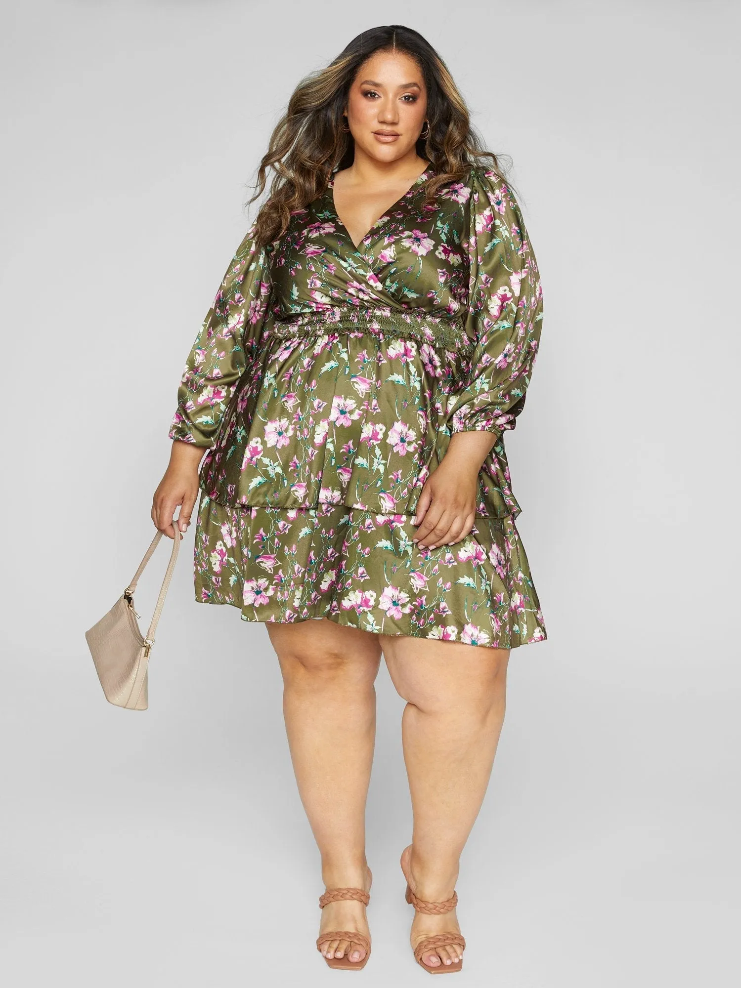 Fashion To Figure - Kara Floral Print Tiered Dress