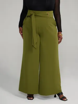 Fashion To Figure - Tie-Waist Wide Leg Pants