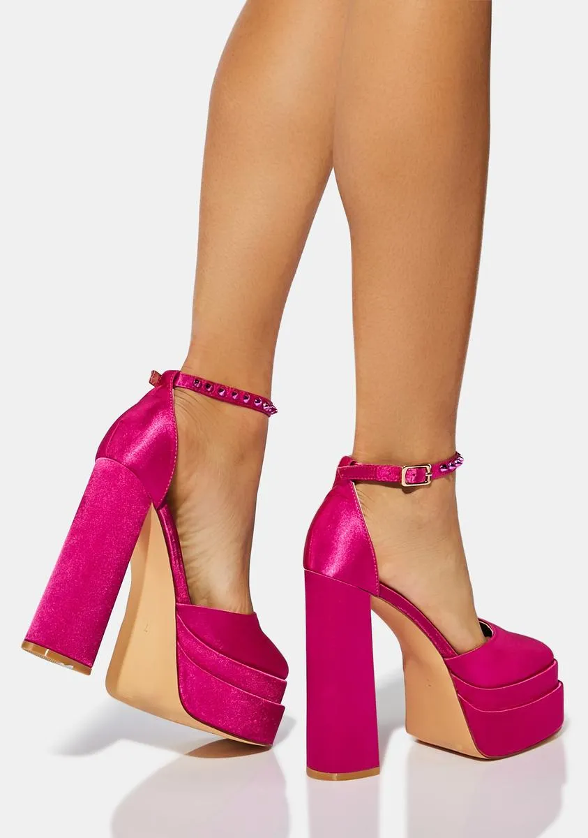 Fuchsia Penelope Platform Heels