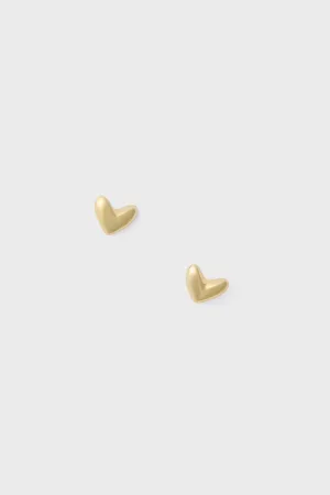 Gold Heart Studs