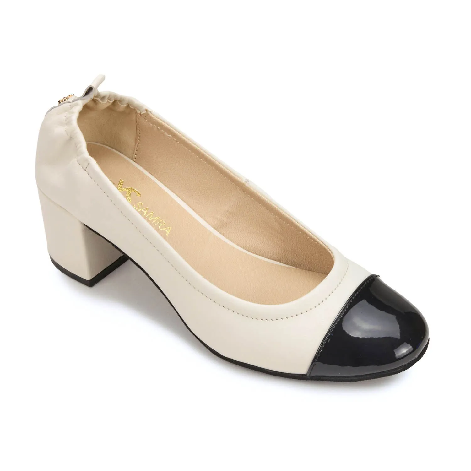 Heidi Classic Pump in Bone Leather