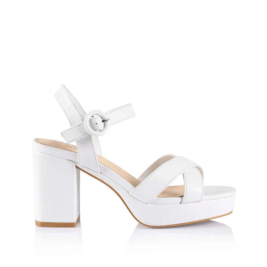 Heppell Platform Heels - Chalk