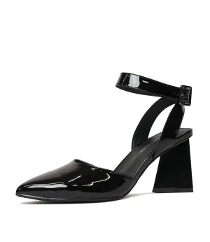 Hisa Black Patent Leather Heels