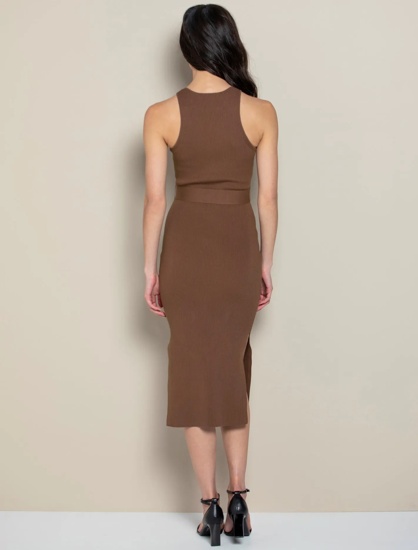 Ivy Racer Column Midi Knit Dress