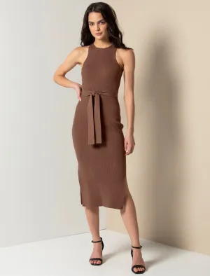 Ivy Racer Column Midi Knit Dress