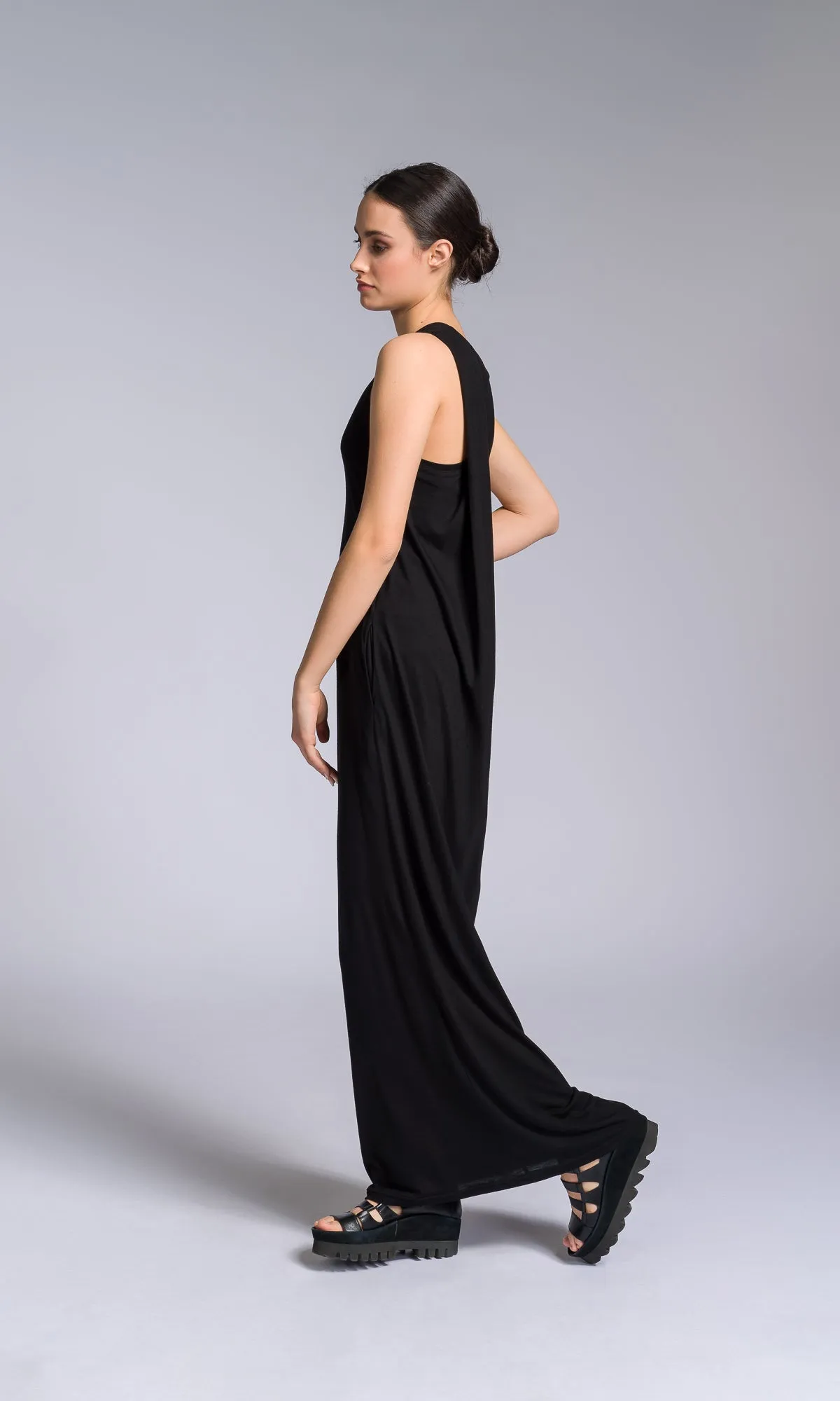 Jersey Column Dress with Folded Sides