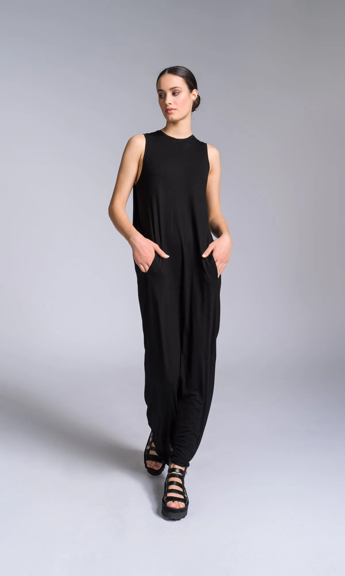 Jersey Column Dress with Folded Sides