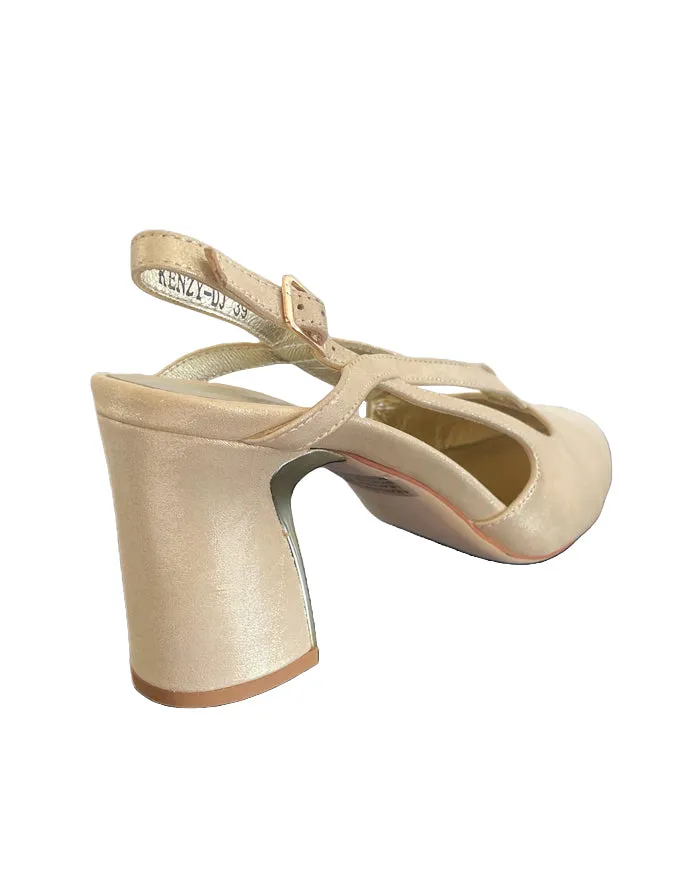 Kenzy Heels Gold Shimmer