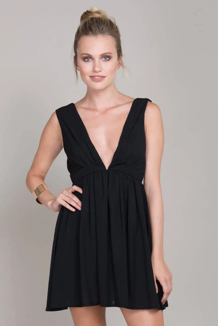 Laine Day Festival Dress Black