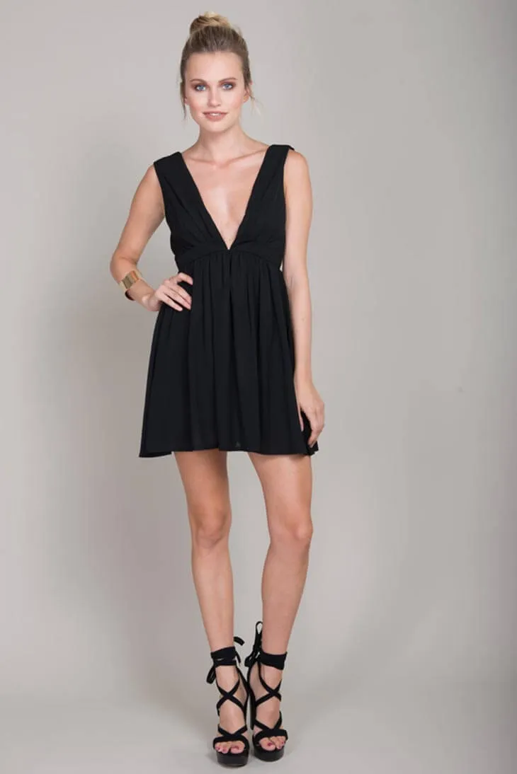 Laine Day Festival Dress Black