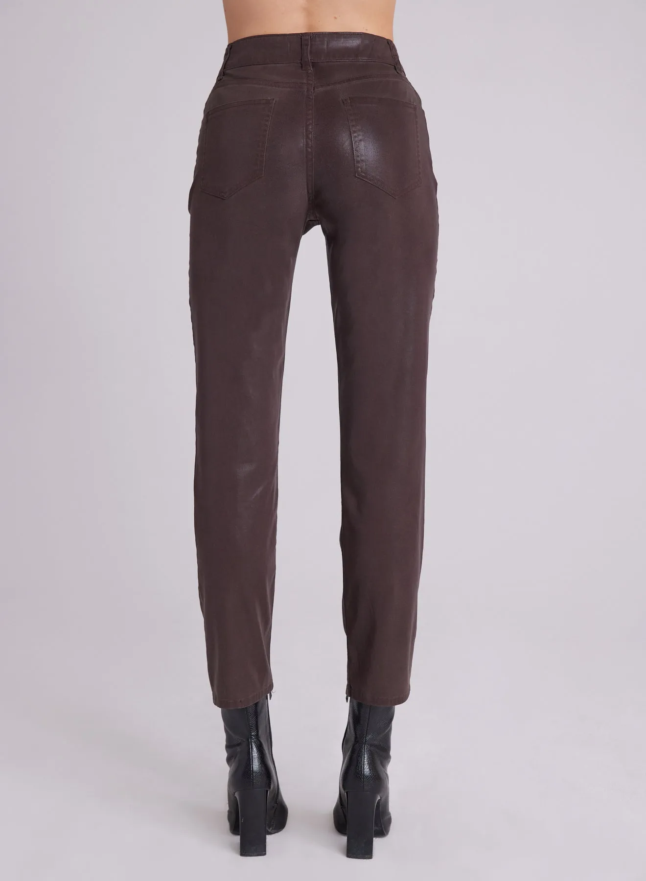 Lennon Luxe Straight Leg Pants - Rich Carob