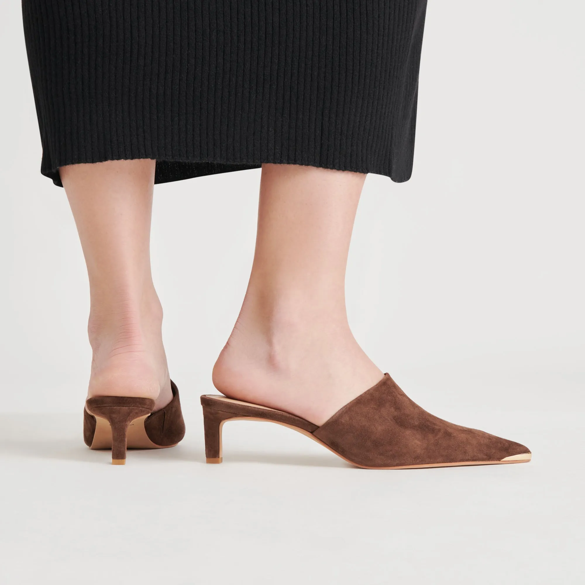 LEXY HEELS DK BROWN SUEDE