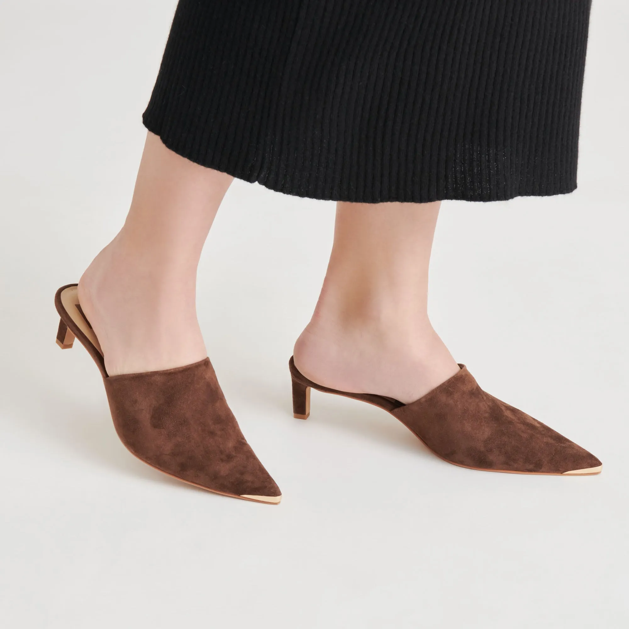 LEXY HEELS DK BROWN SUEDE