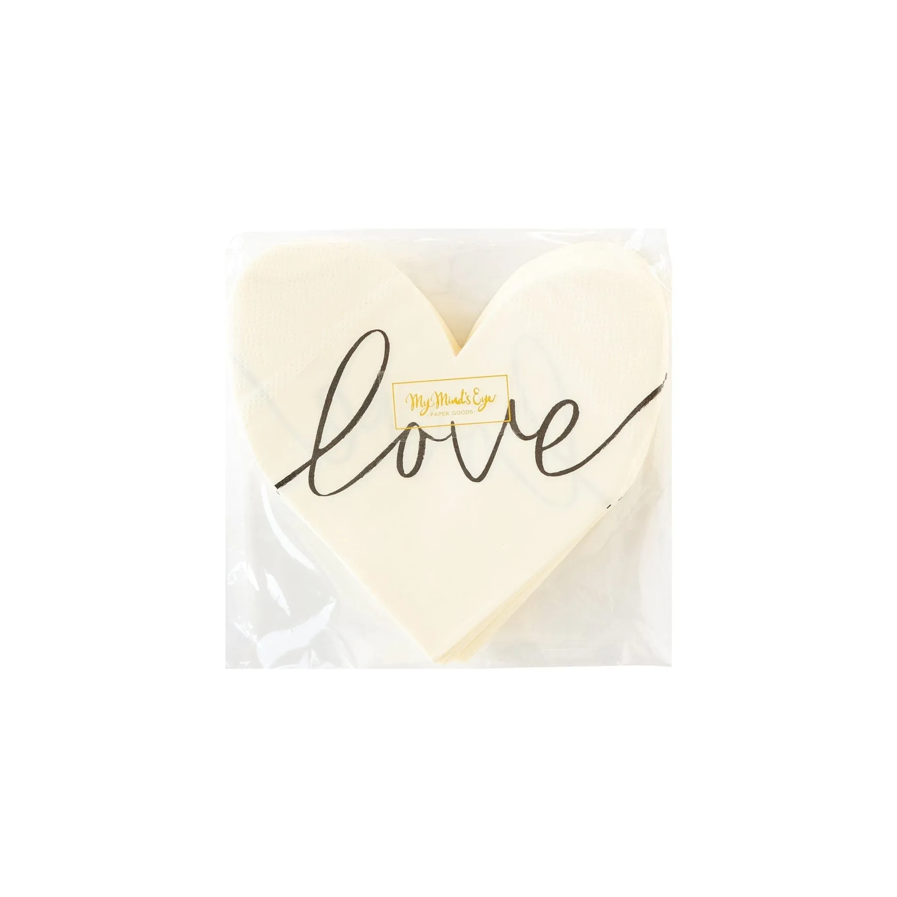 Love Heart Shaped Paper Napkin x 24