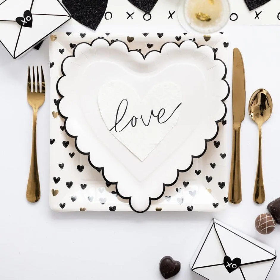 Love Heart Shaped Paper Napkin x 24