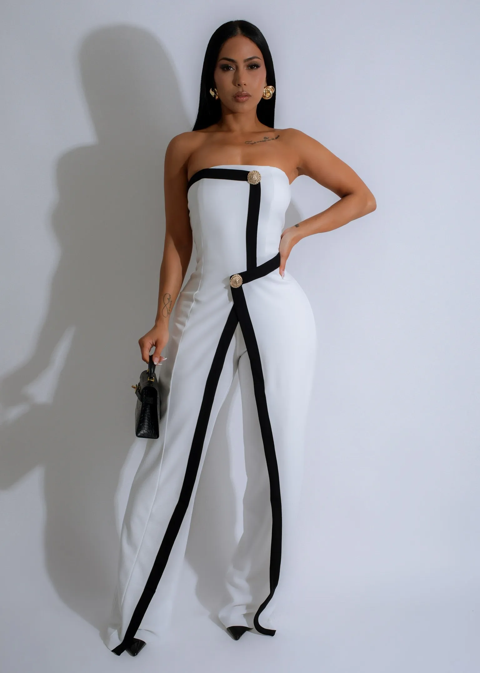 Monarch Elegance Jumpsuit White