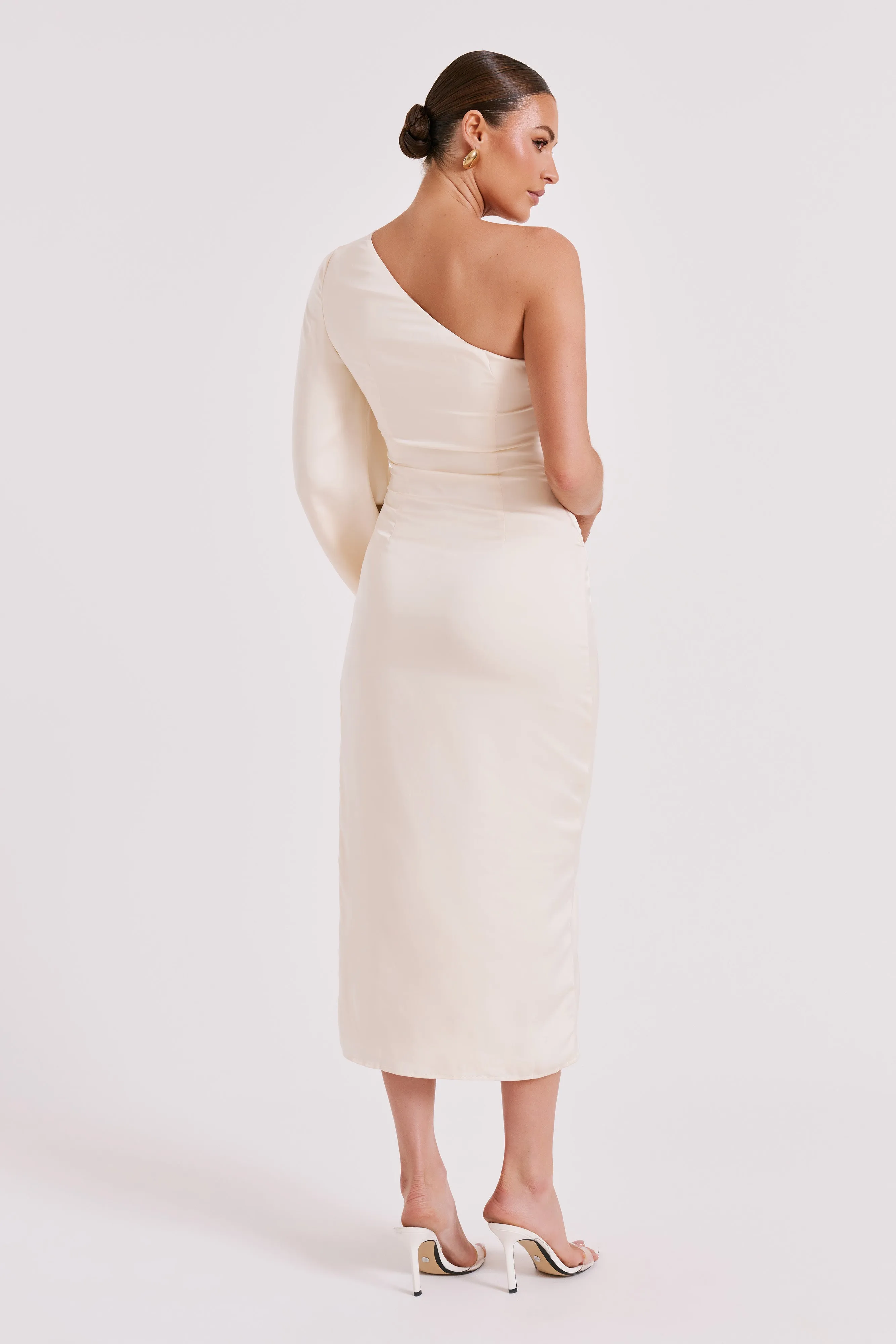 Nyomi One Shoulder Maxi Dress - Ivory