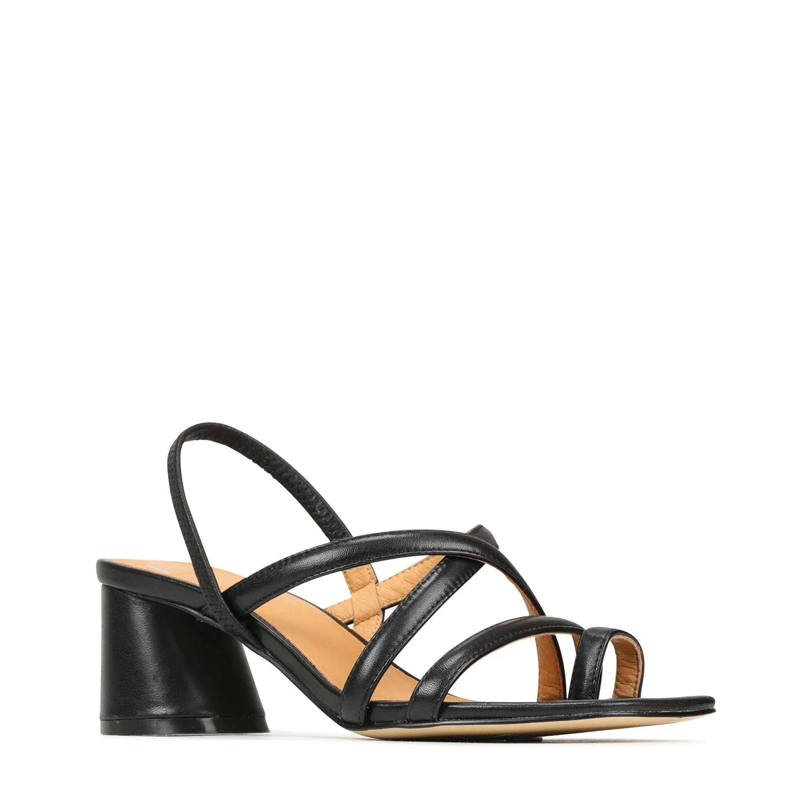 PETICE BLOCK HEEL SANDAL LEATHER