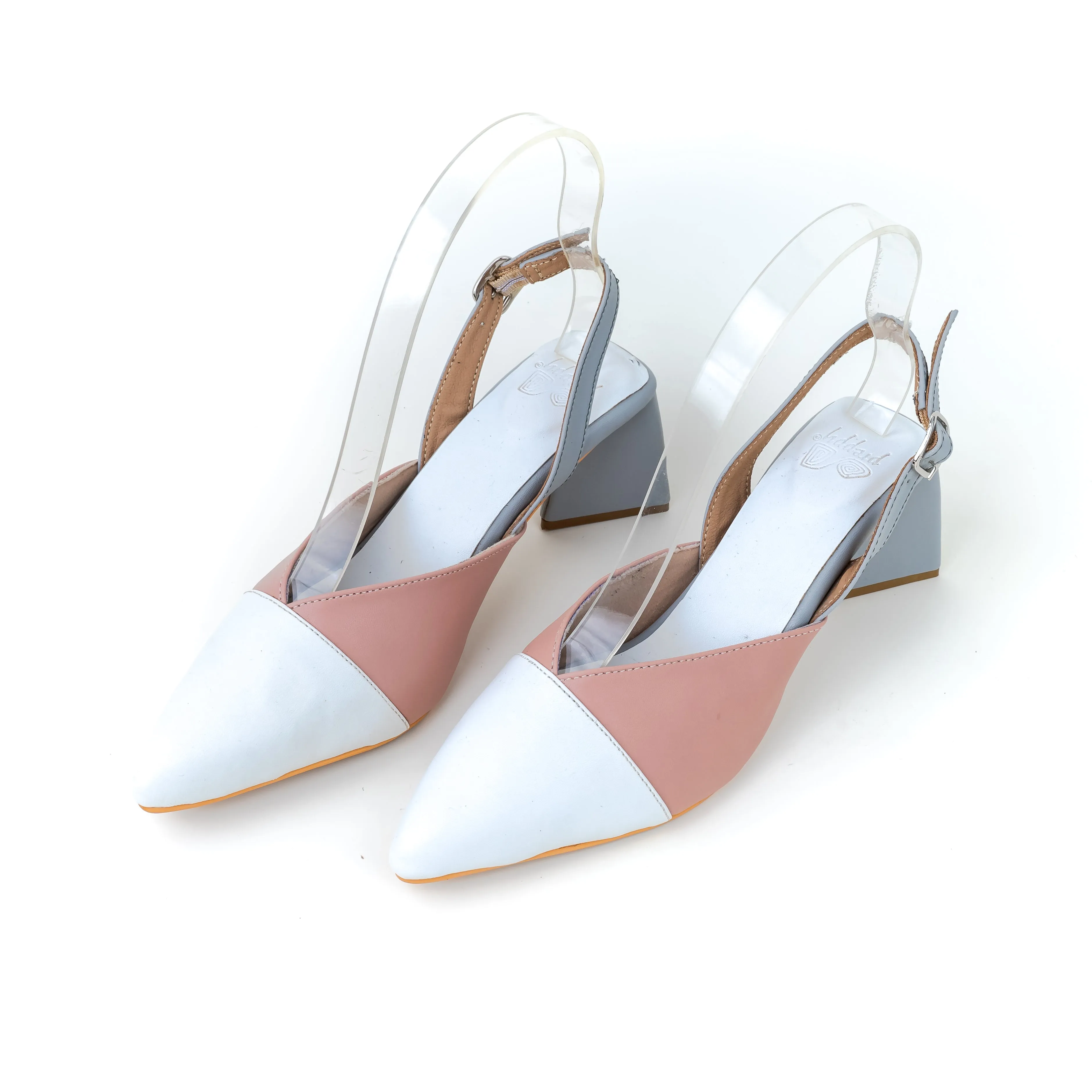 Pointed Toe Triangle Heel Clog with Backstrap