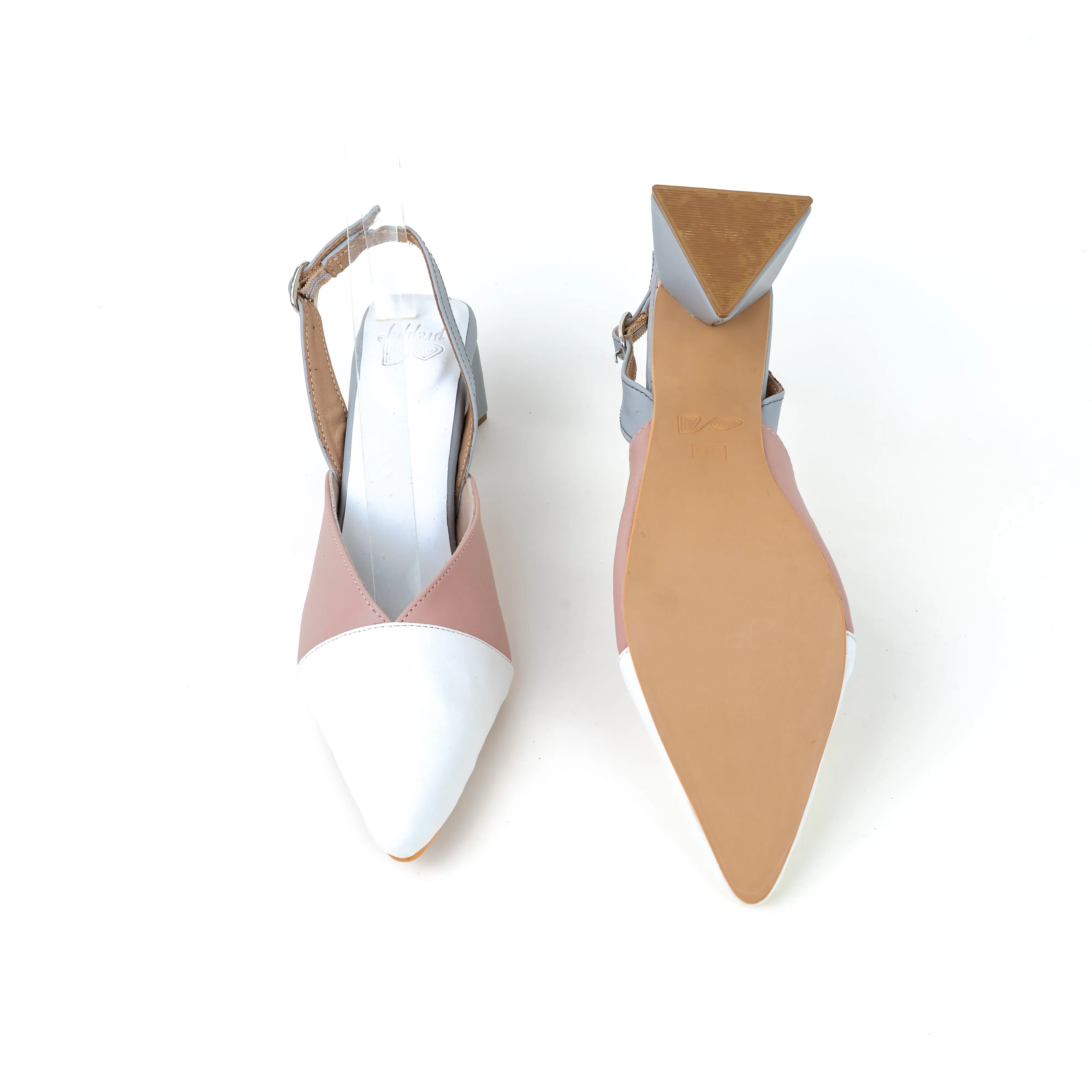 Pointed Toe Triangle Heel Clog with Backstrap