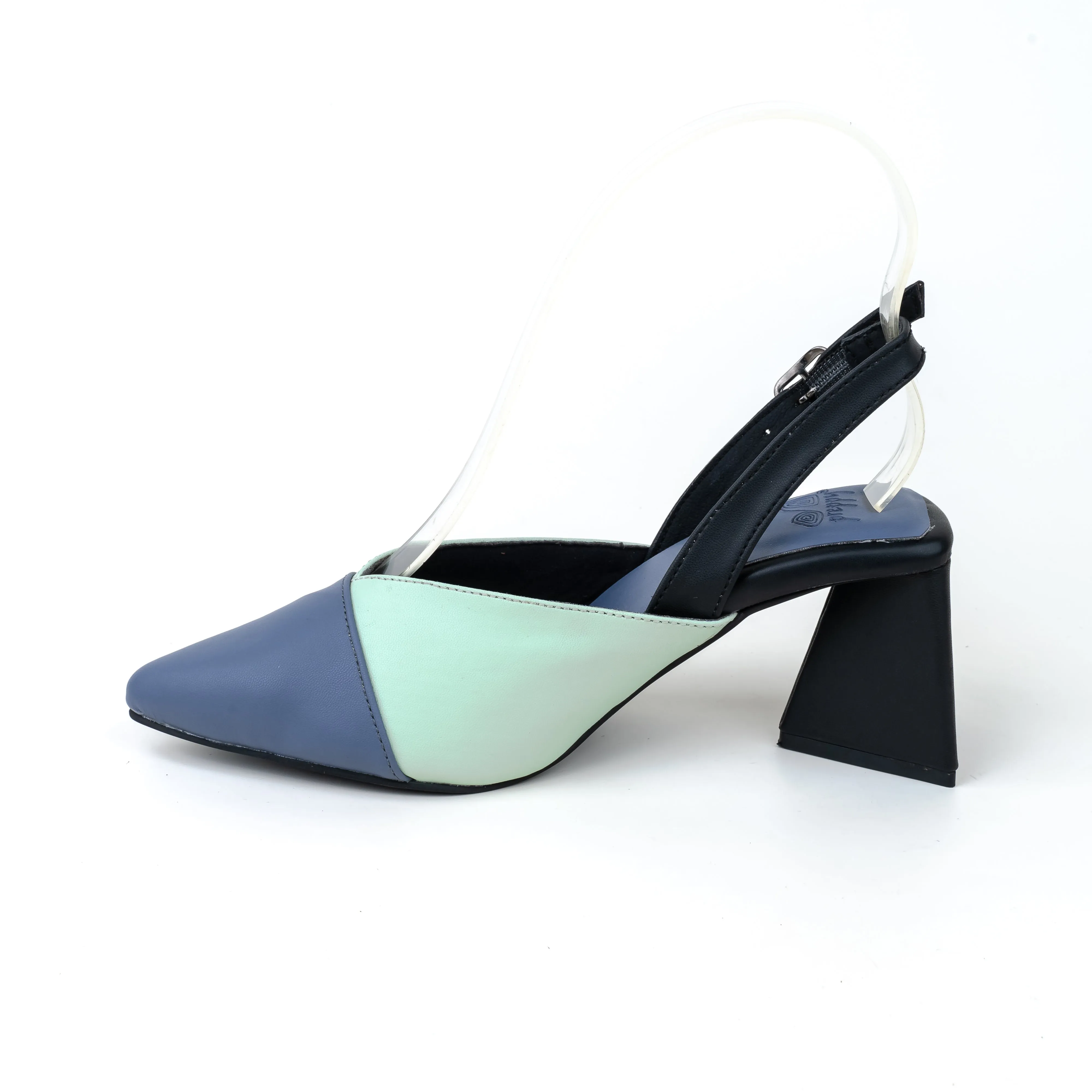 Pointed Toe Triangle Heel Clog with Backstrap