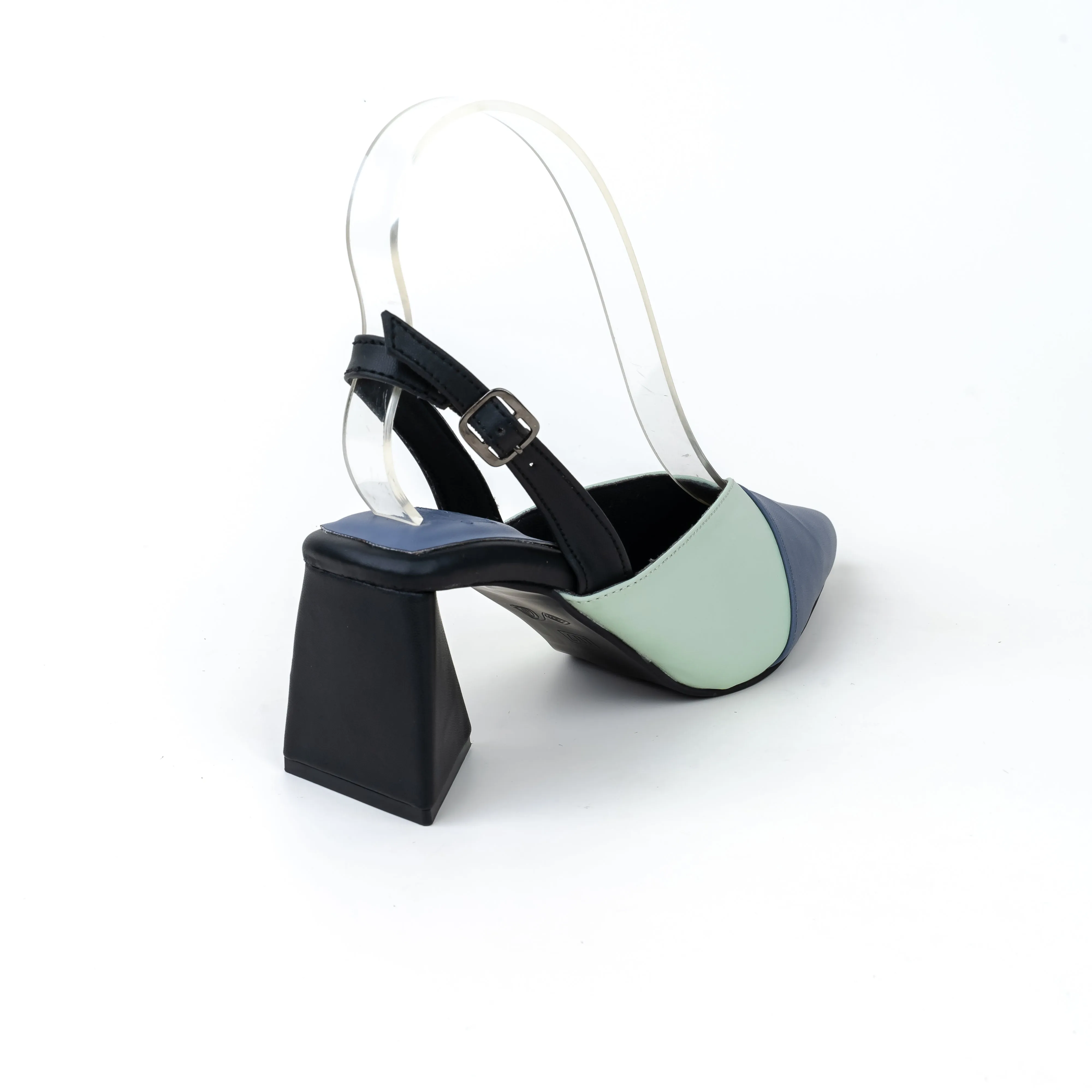 Pointed Toe Triangle Heel Clog with Backstrap