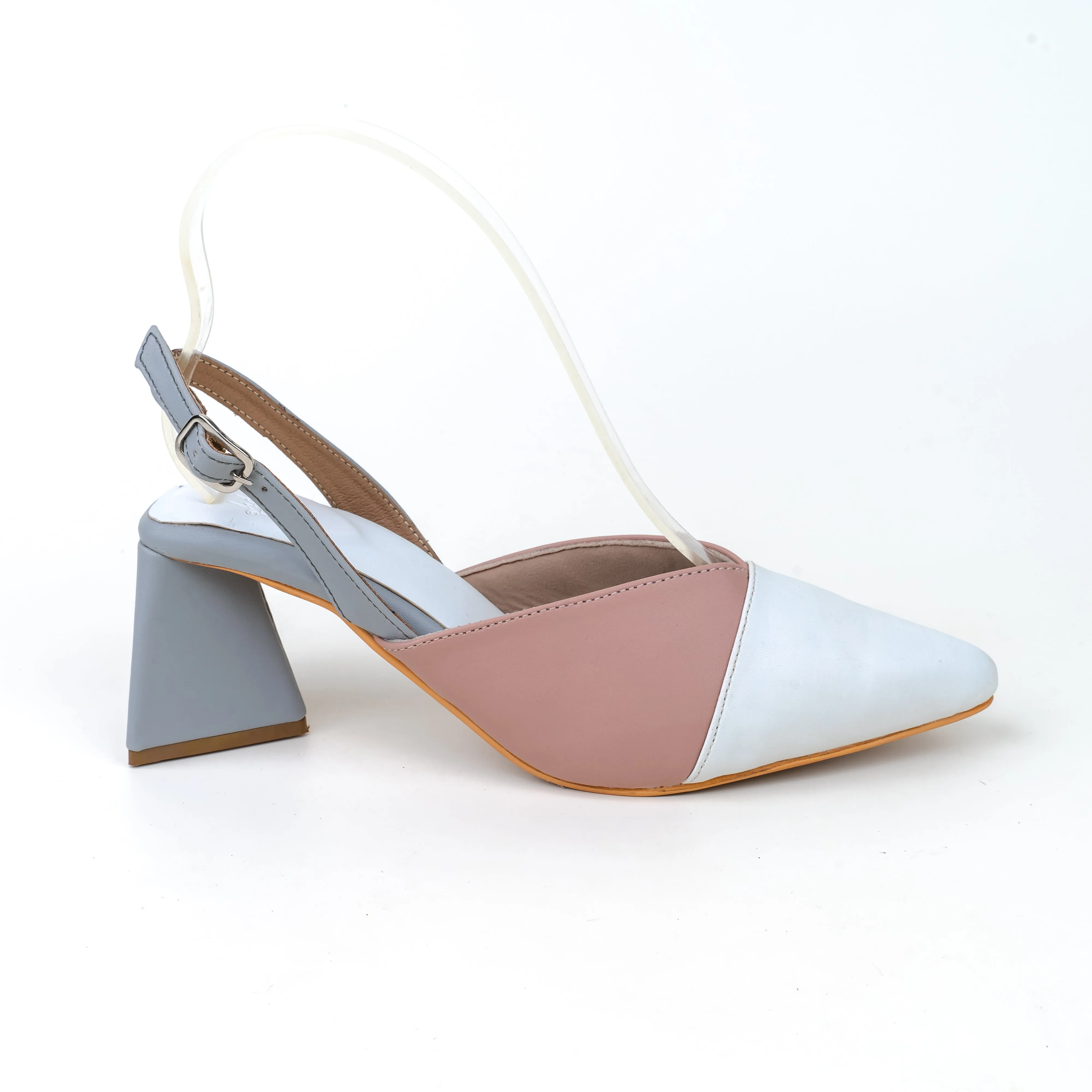 Pointed Toe Triangle Heel Clog with Backstrap